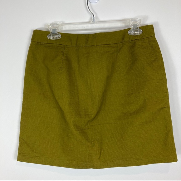 Vanessa Virginia Anthropologie Pea Green Mini Pencil Skirt Womens Size 4 - Picture 4 of 6